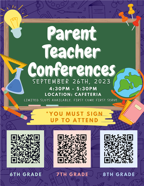  Sign up for parent-teacher conferences